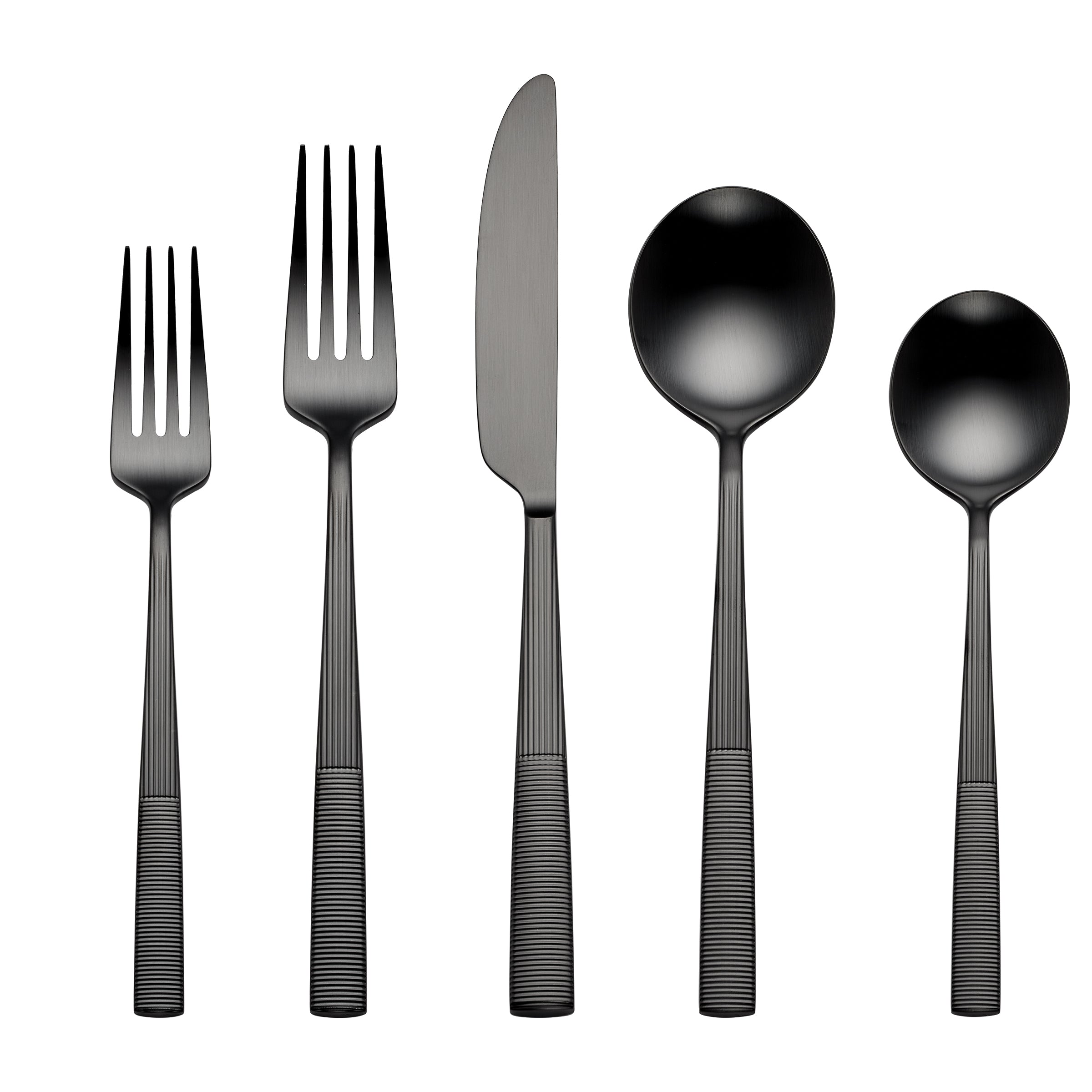 Modulus Black Satin 20-Piece Flatware Set - Image 3