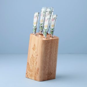 Butterfly Meadow Herbs 6-Piece Cutlery Block Set