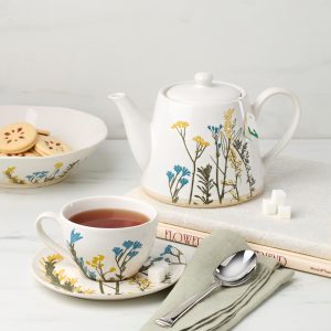Alternative view of Wildflowers Tea Cup & Saucer. Set of 4
