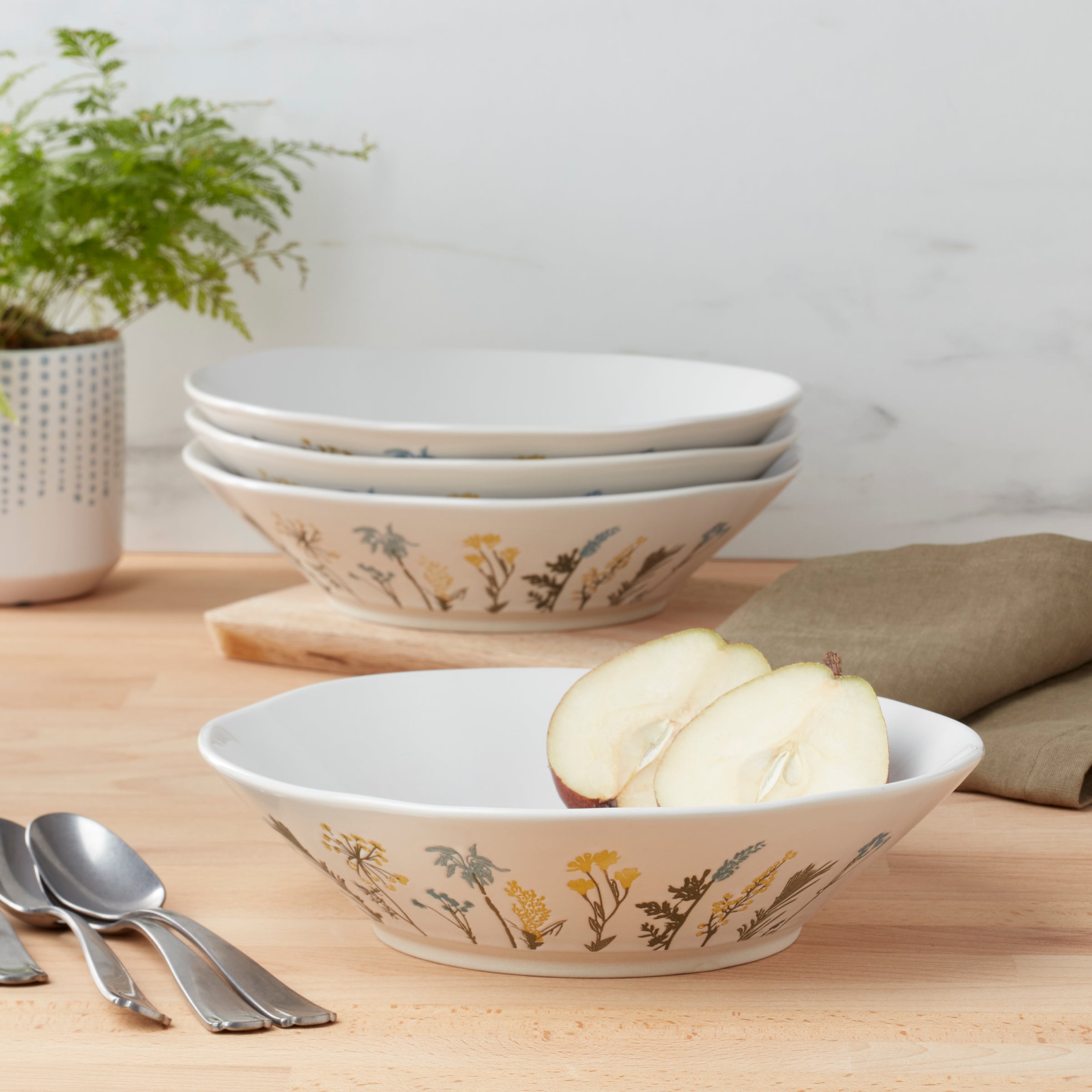 Wildflowers Dinner Bowls. Set of 4 - Image 2