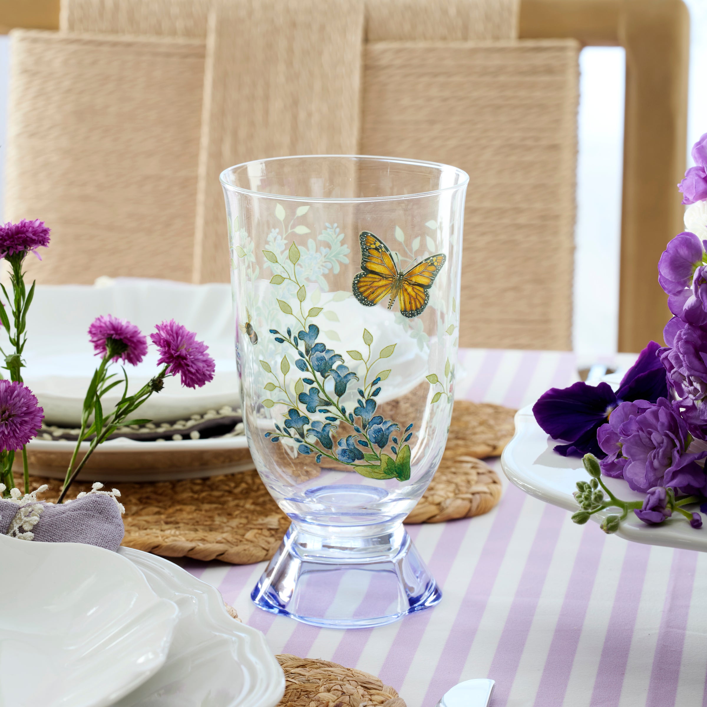 Butterfly Meadow Herbs Tall Tumblers. Set of 4 - Image 3