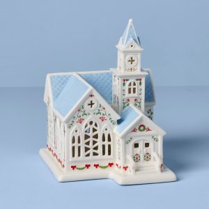 Alternative view of Lenox Holiday Village Lit Christmas Church Figurine