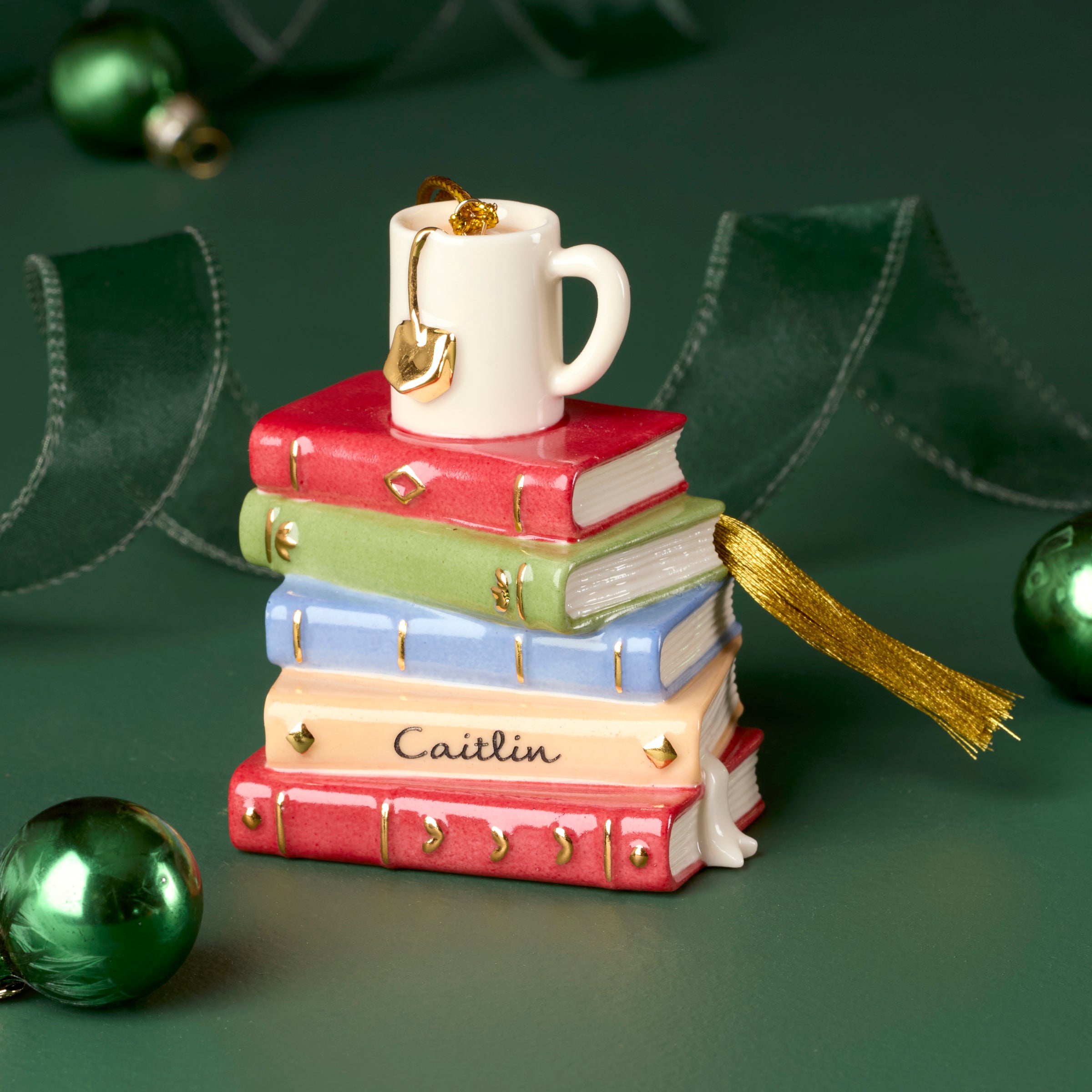 Personalized Bookworm Ornament - Image 4