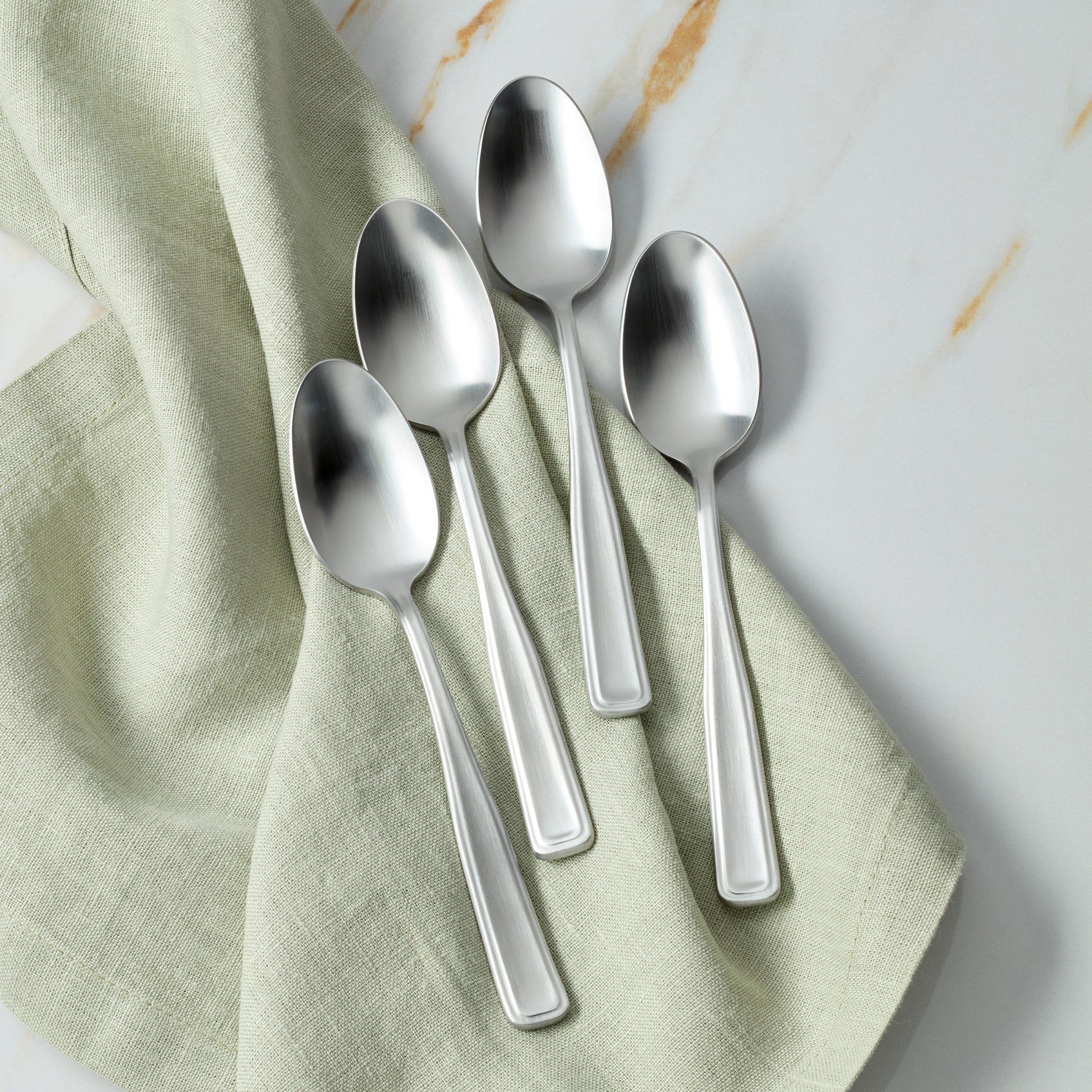 Reid Satin Dinner Spoons. Set of 4 - Image 2