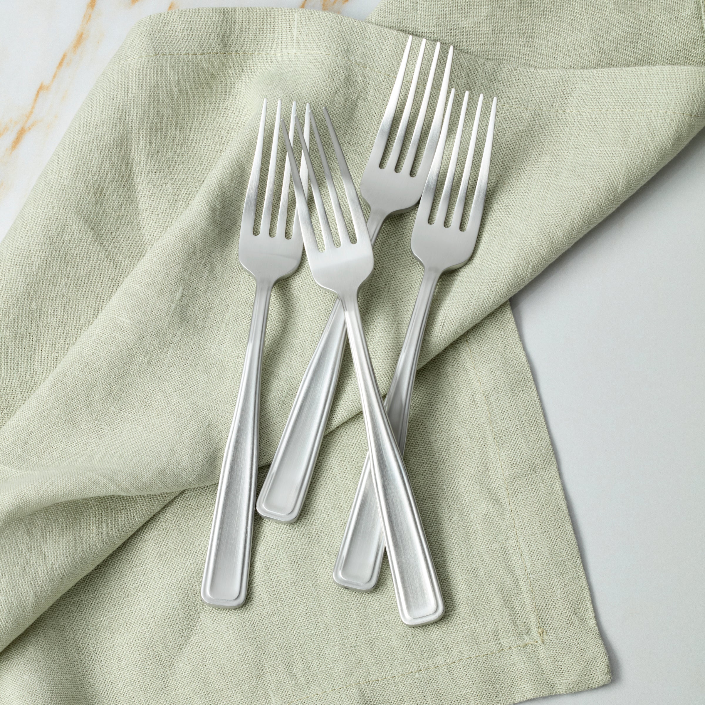 Reid Satin Dinner Forks. Set of 4 - Image 2
