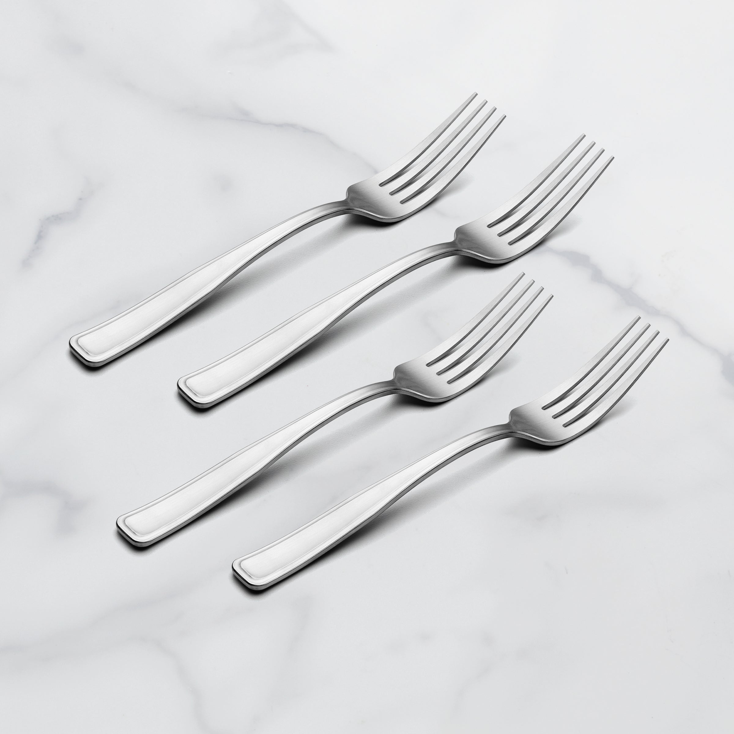 Reid Satin Dinner Forks. Set of 4