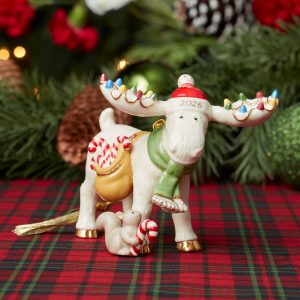 Alternative view of 2026 Marcel the Moose Ornament
