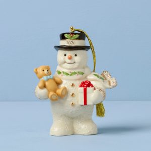2026 Snowman with Teddy Bear Ornament