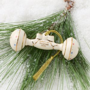 Alternative view of 2026 Baby's 1st Christmas Rattle Ornament