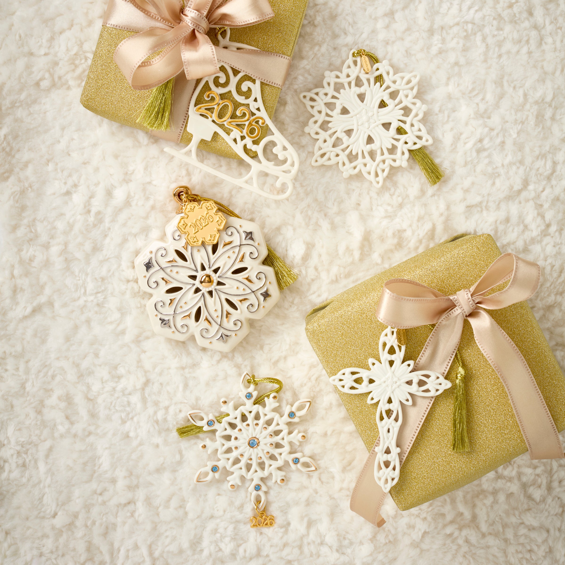 2026 Snow Fantasies Cross Ornament - Image 3