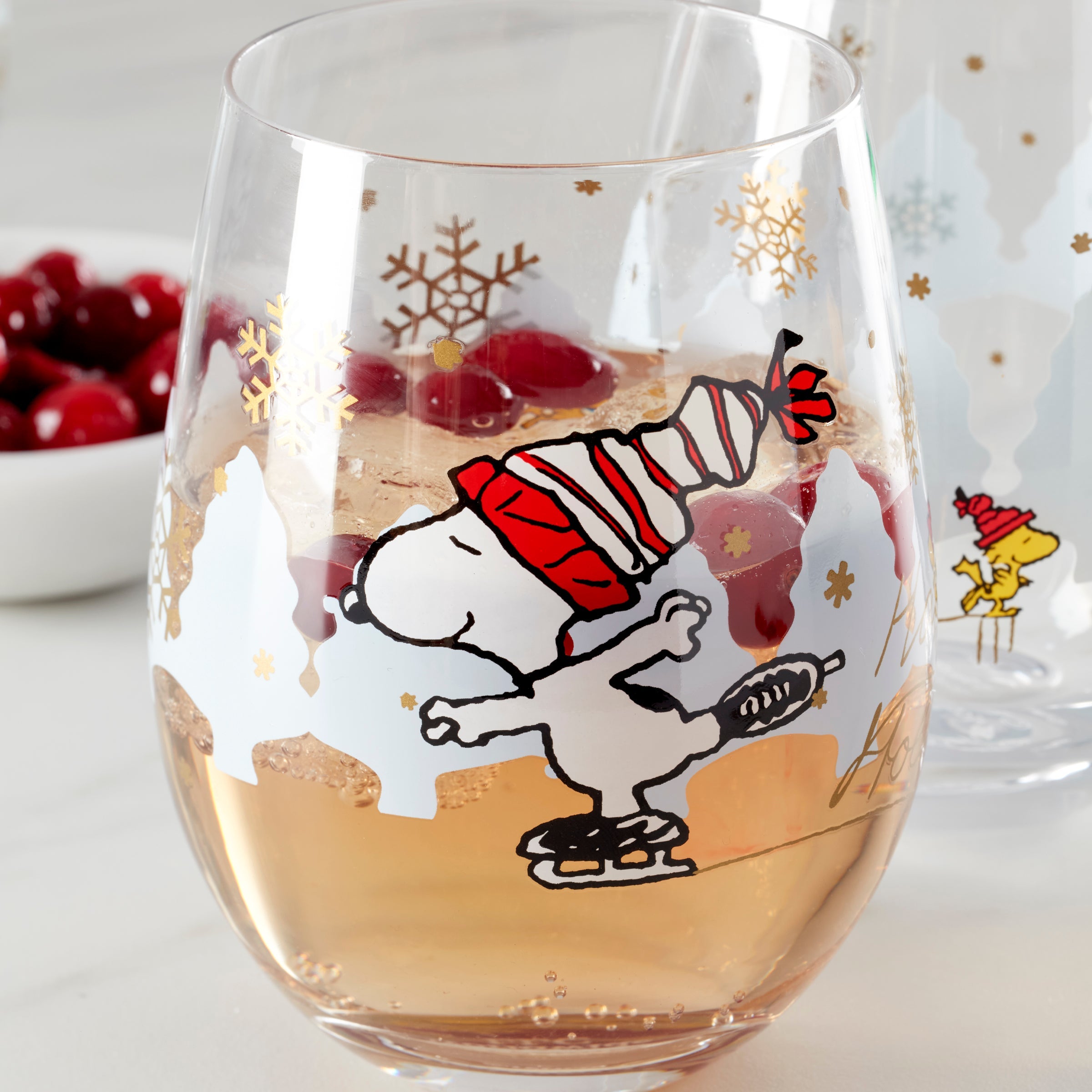 Snoopy Christmas Skating Tumblers. Set of 4 - Image 6