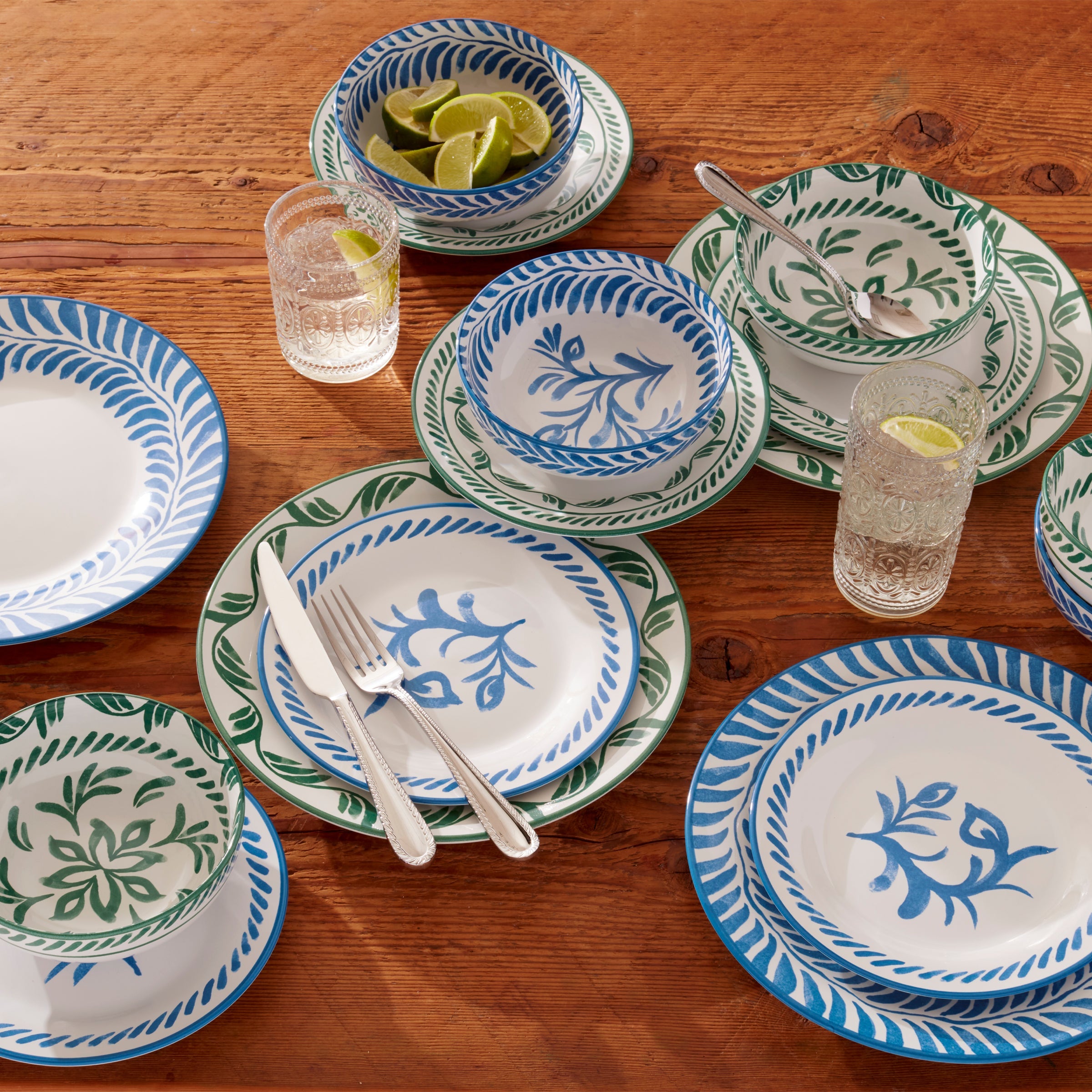 Solear Blue 12-Piece Dinnerware Set - Image 4