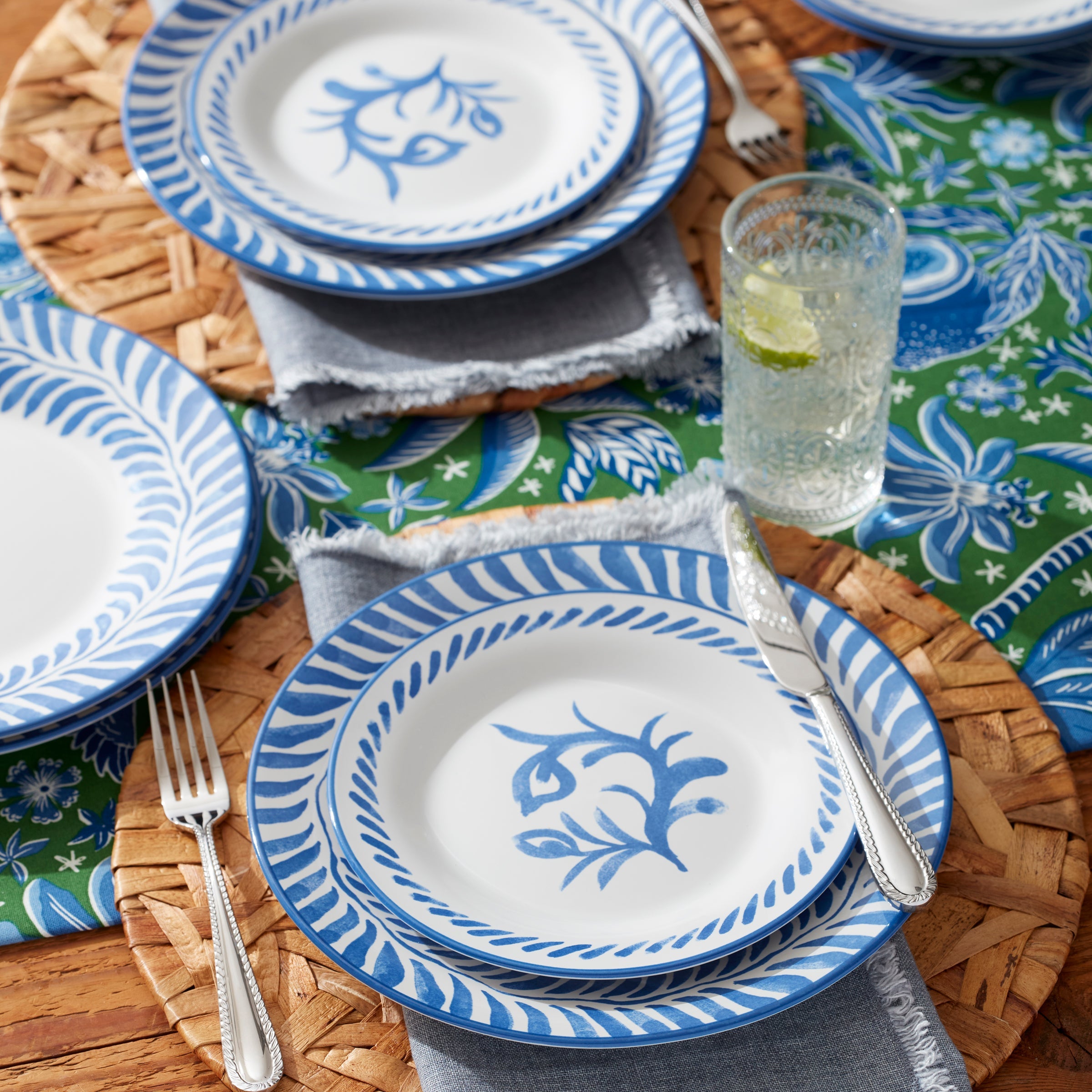 Solear Blue 12-Piece Dinnerware Set - Image 3
