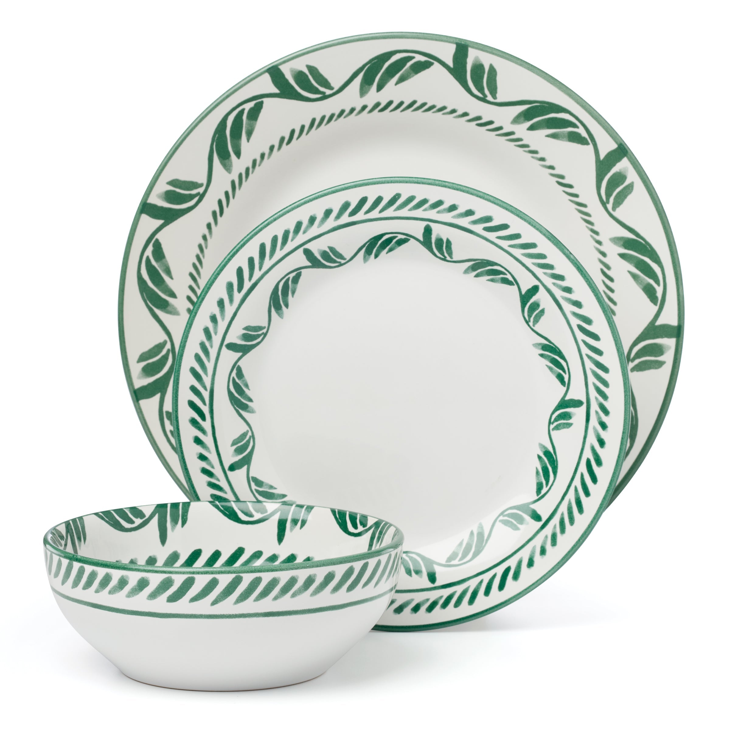 Solear Green 12-Piece Dinnerware Set - Image 6