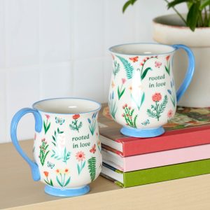 Alternative view of First Blooms Blue Mugs. Set of 2