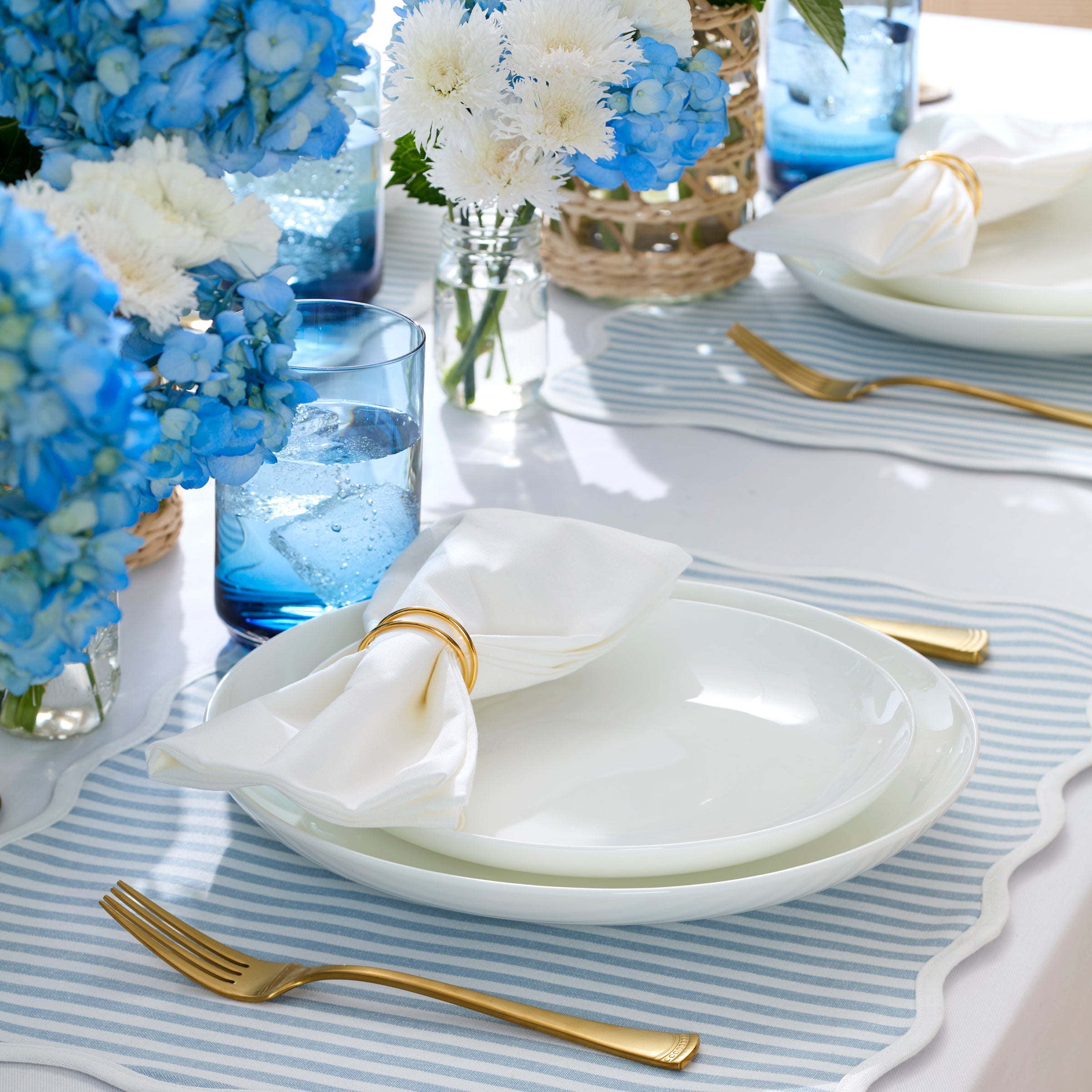 Tuscany Classics Stackable Blue Tall Glasses. Set of 4 - Image 3