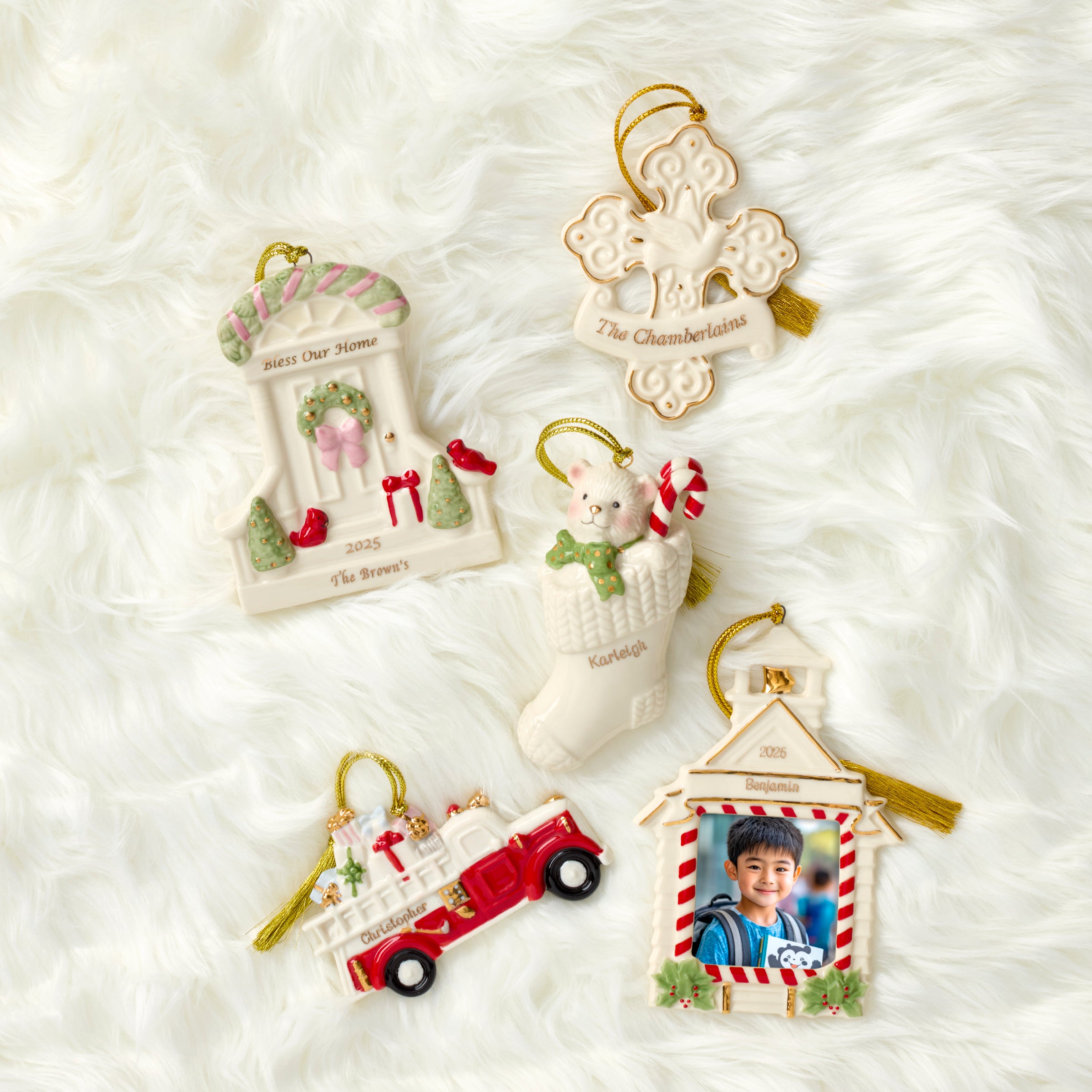 Personalized My Family Cross Ornament - Image 2