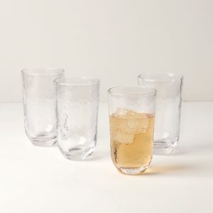 Homespun Clear Tall Tumbler S/4