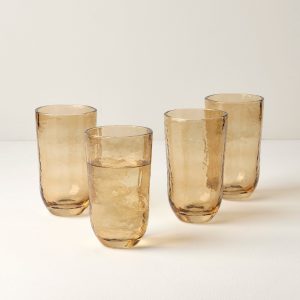 Alternative view of Homespun Amber Tall Tumbler - Set Of 4