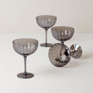 Curva Luxe Coupe Glasses. Set of 4