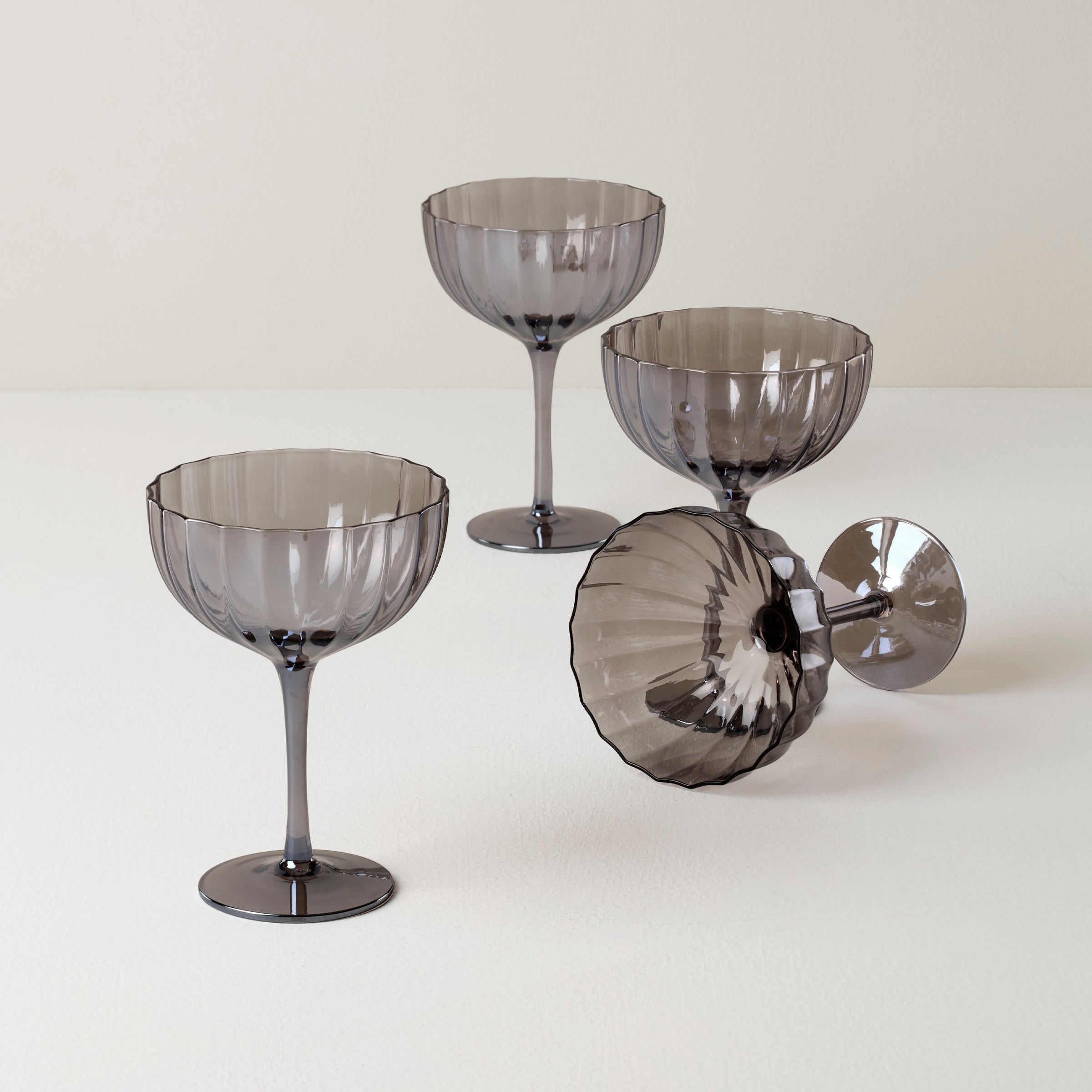 Curva Luxe Coupe Glasses. Set of 4