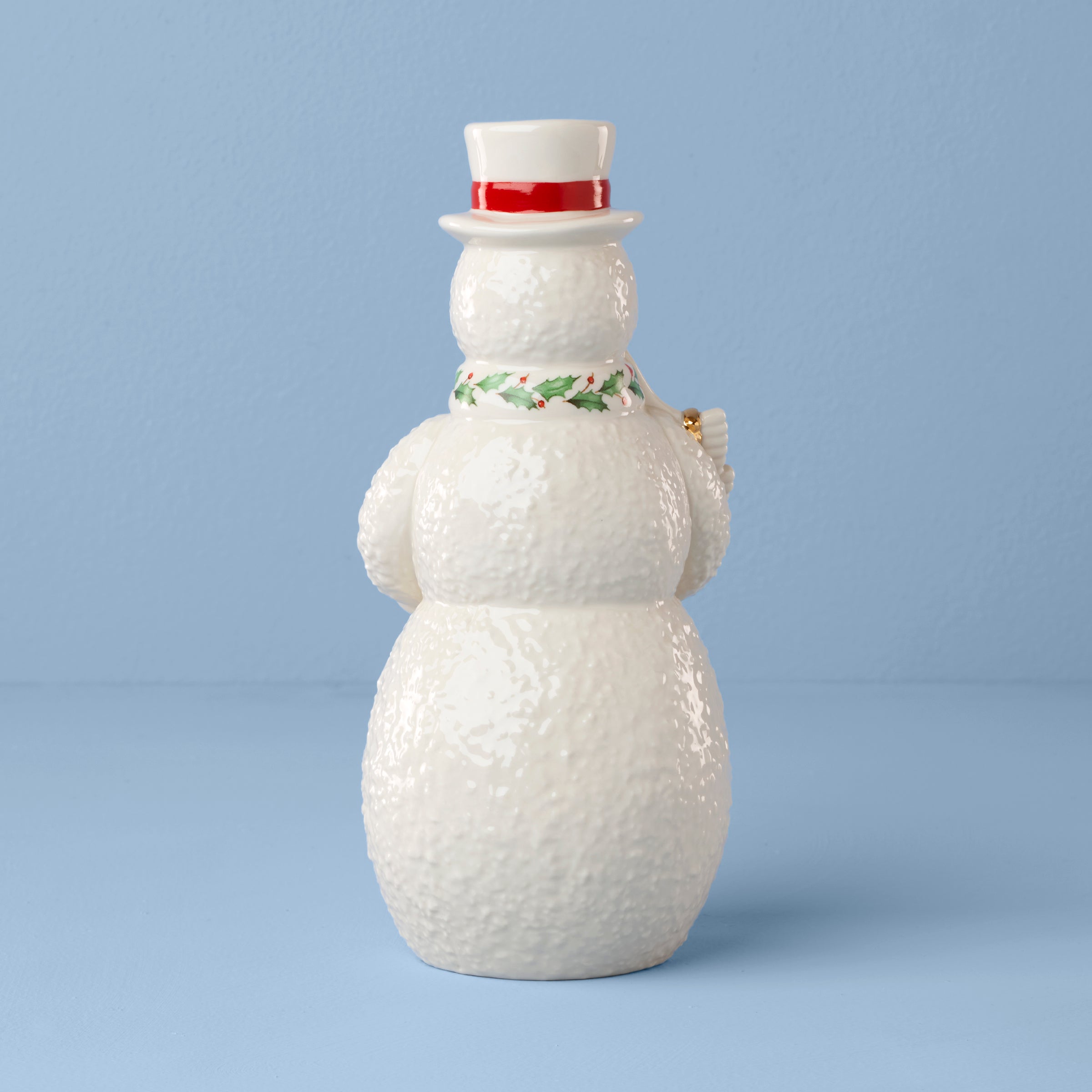 Snowman With Gingerbread House Figurine - Image 2