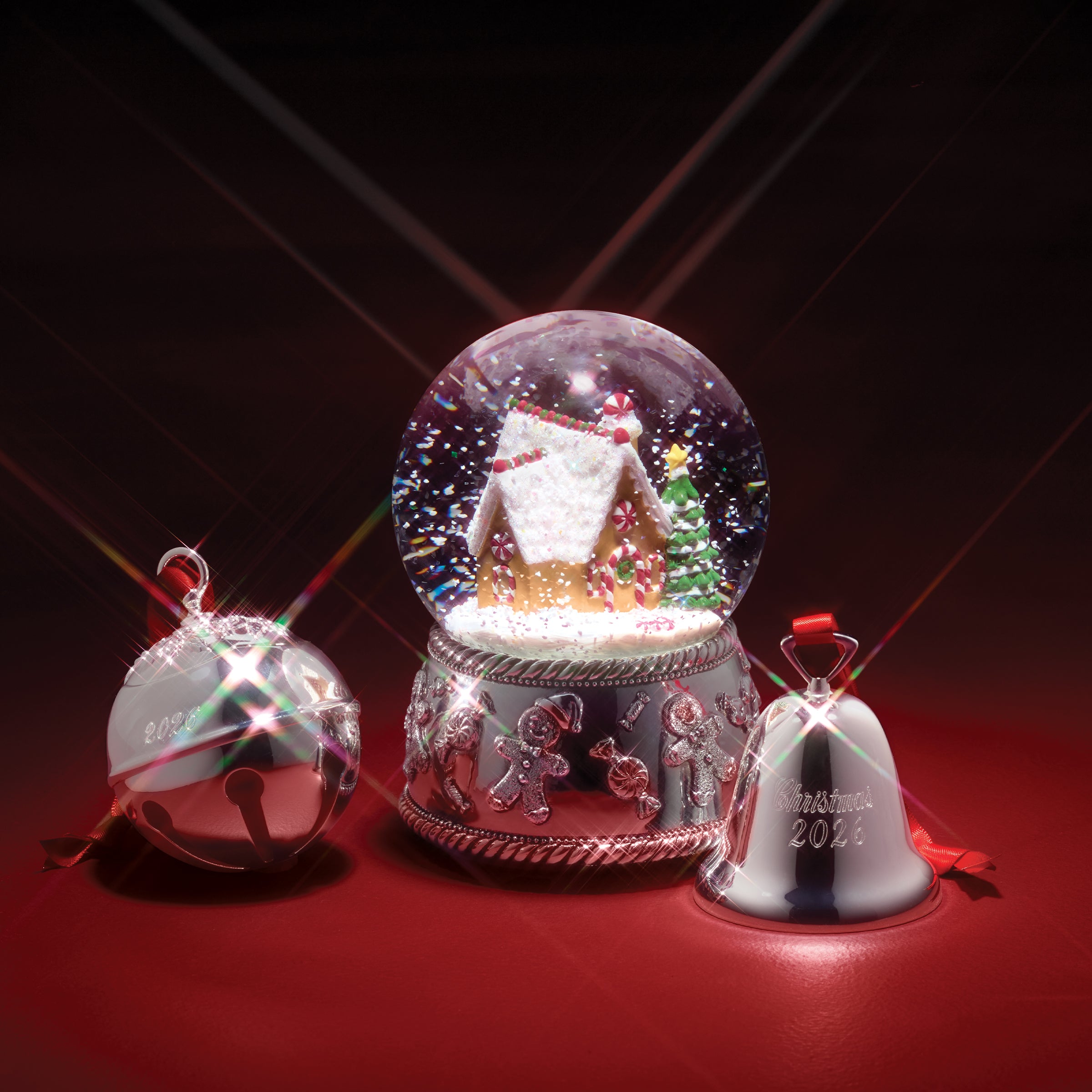 2026 Silverplate Christmas Bell Ornament - Image 3