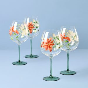 Alternative view of Butterfly Meadow Holiday Balloon Glasses. Set of 4