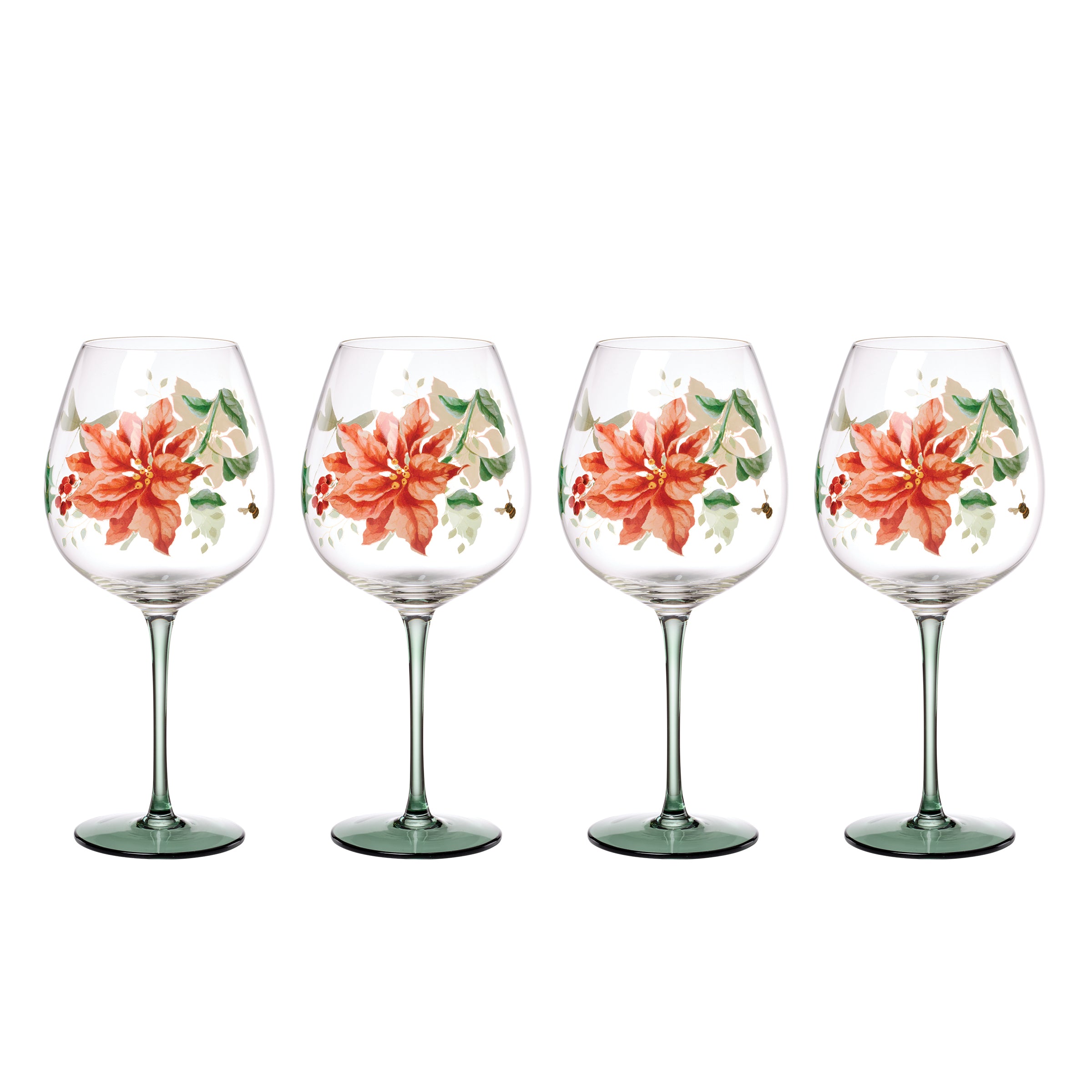 Butterfly Meadow Holiday Balloon Glasses. Set of 4 - Image 5
