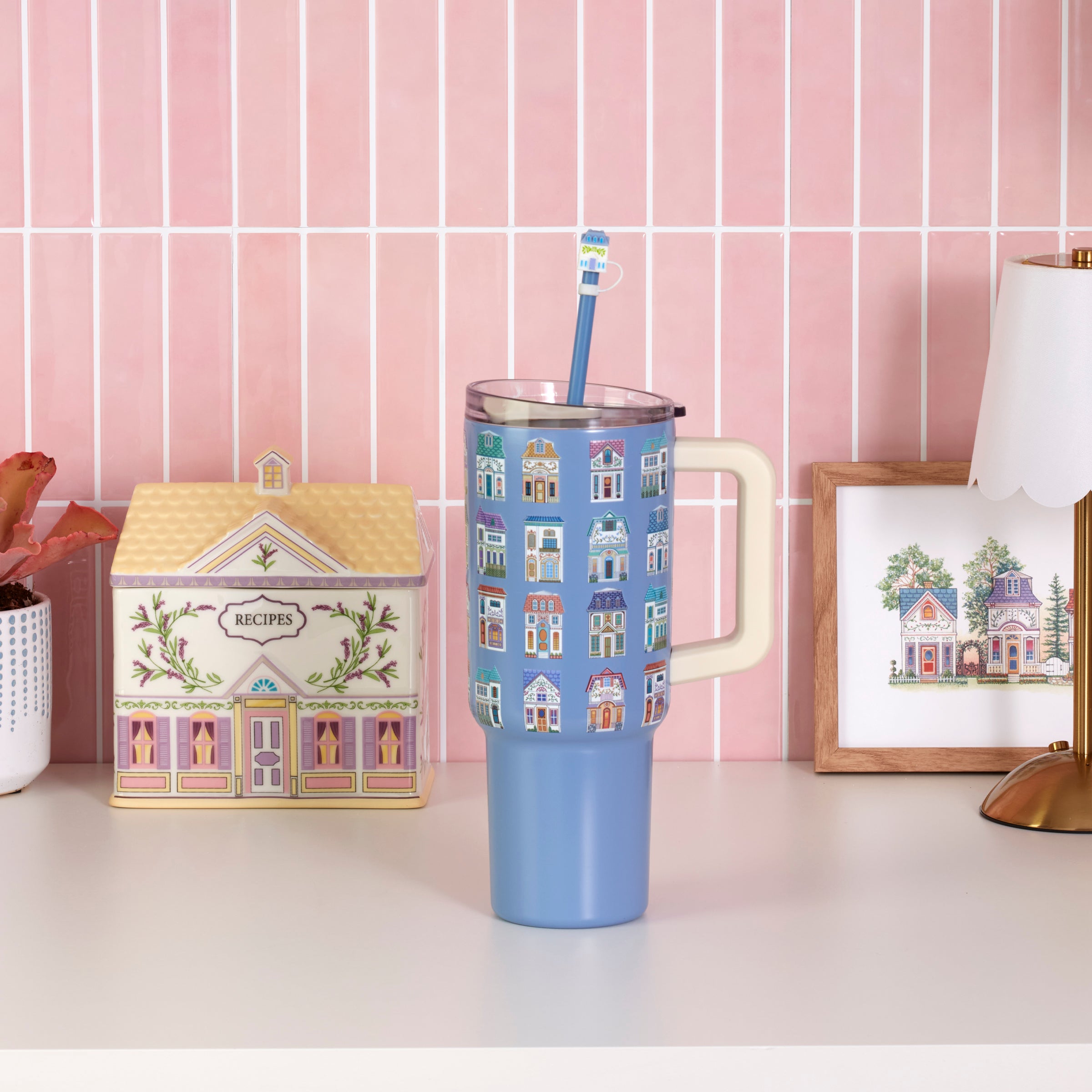 Lenox Spice Village 40oz Tumbler with Straw & Topper - Image 3