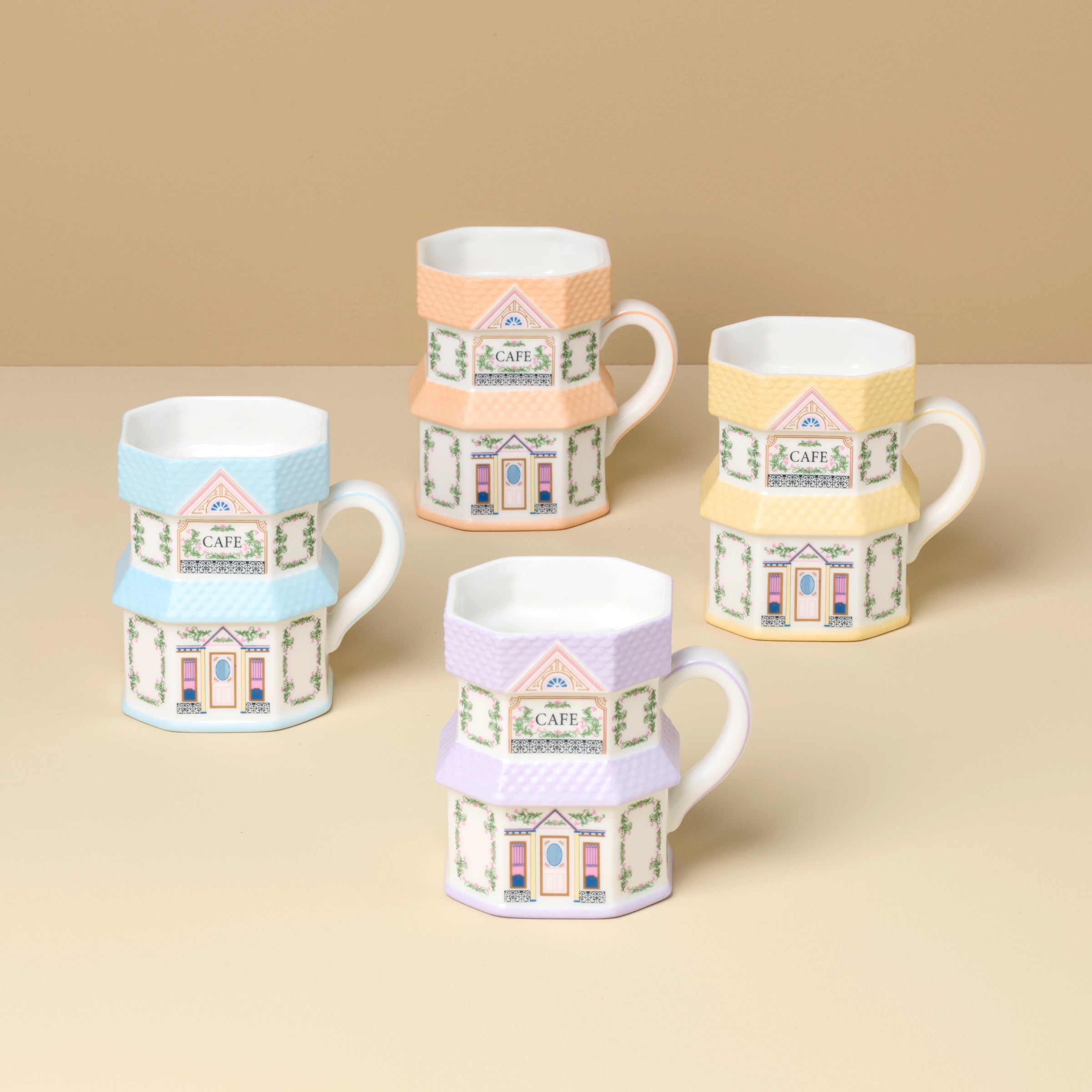 Lenox Spice Village Mugs. Set of 4