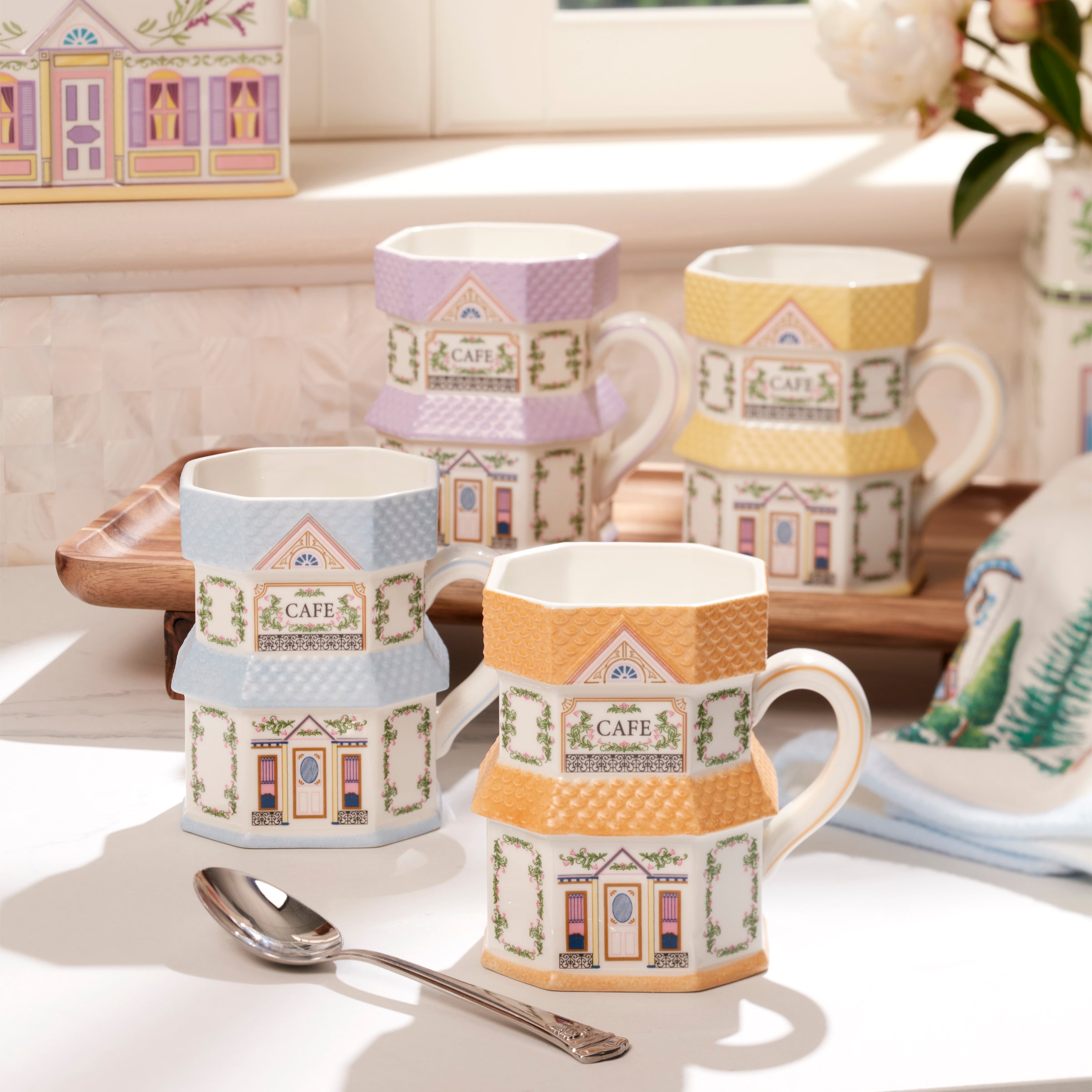 Lenox Spice Village Mugs. Set of 4 - Image 3