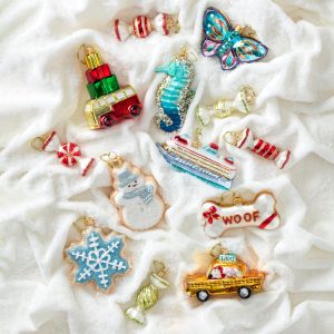 Alternative view of Retro Blown Glass Butterfly Ornament