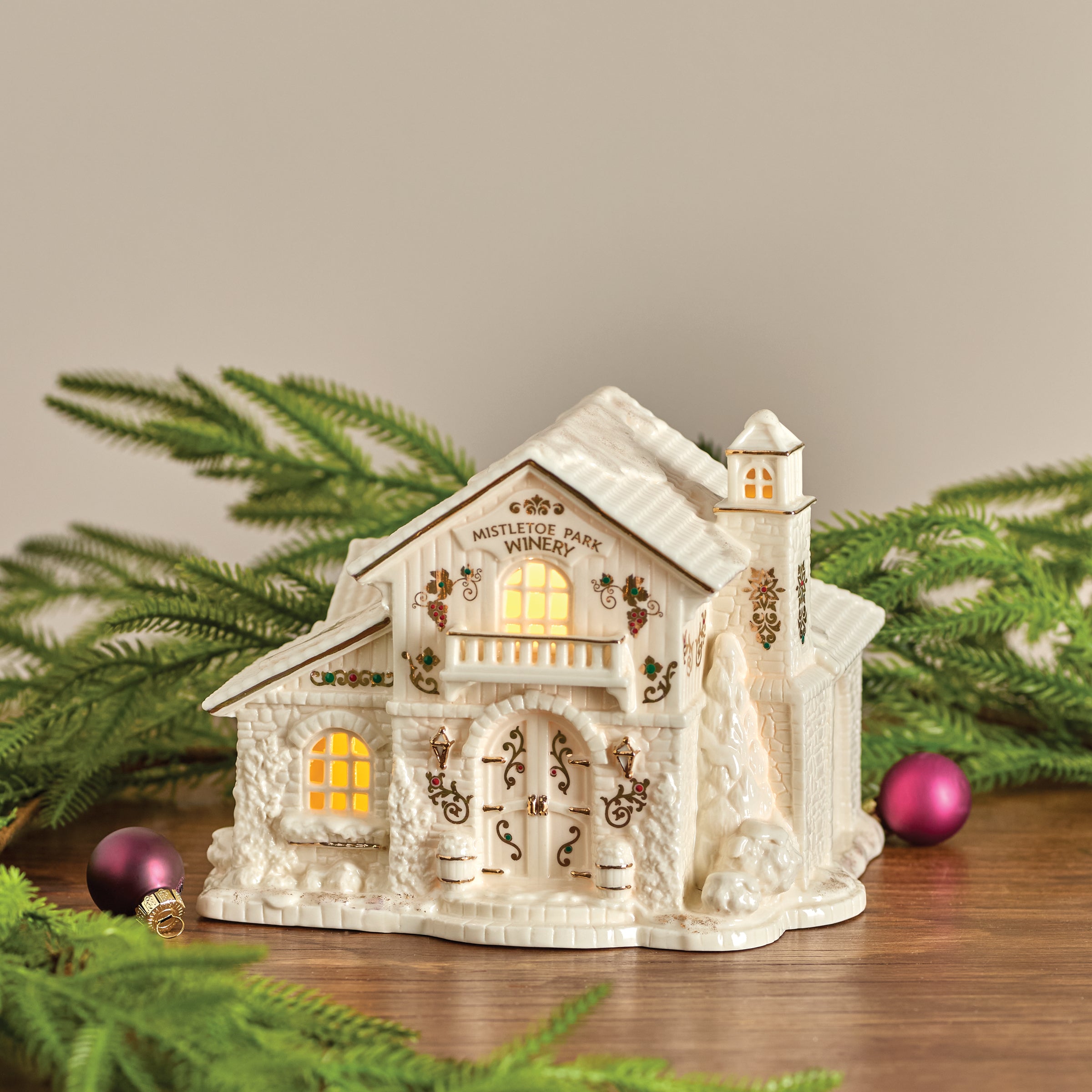 Mistletoe Park Lit Winery Figurine - Image 5