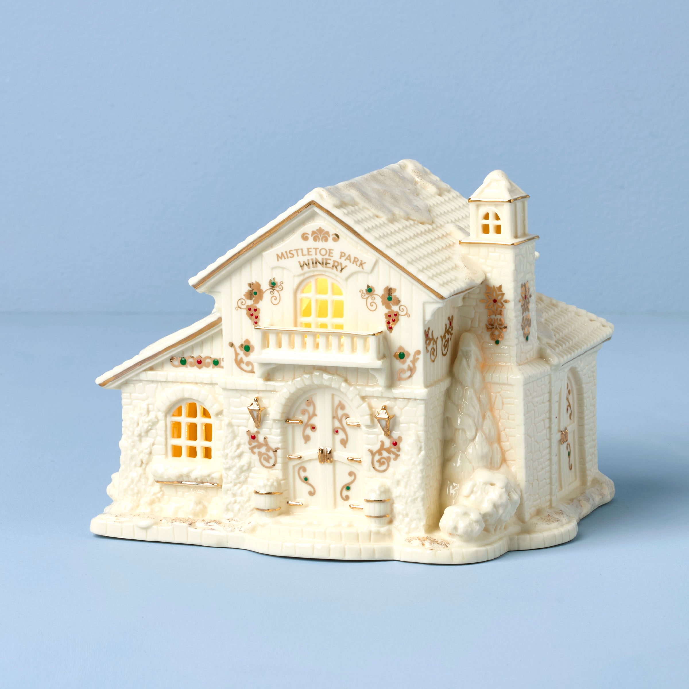 Mistletoe Park Lit Winery Figurine