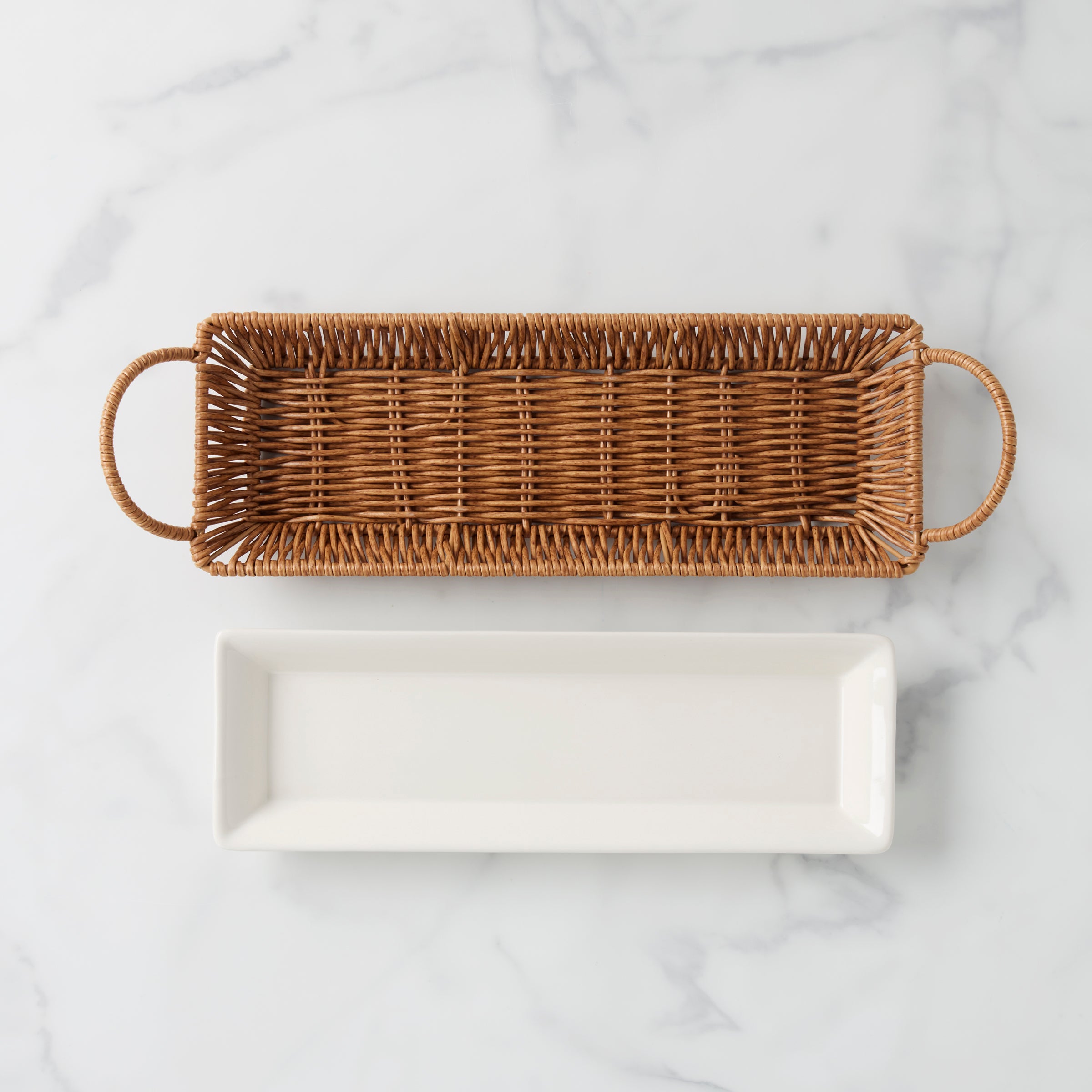 Willow & White. Hors D'Oeuvres Tray with Server - Image 3