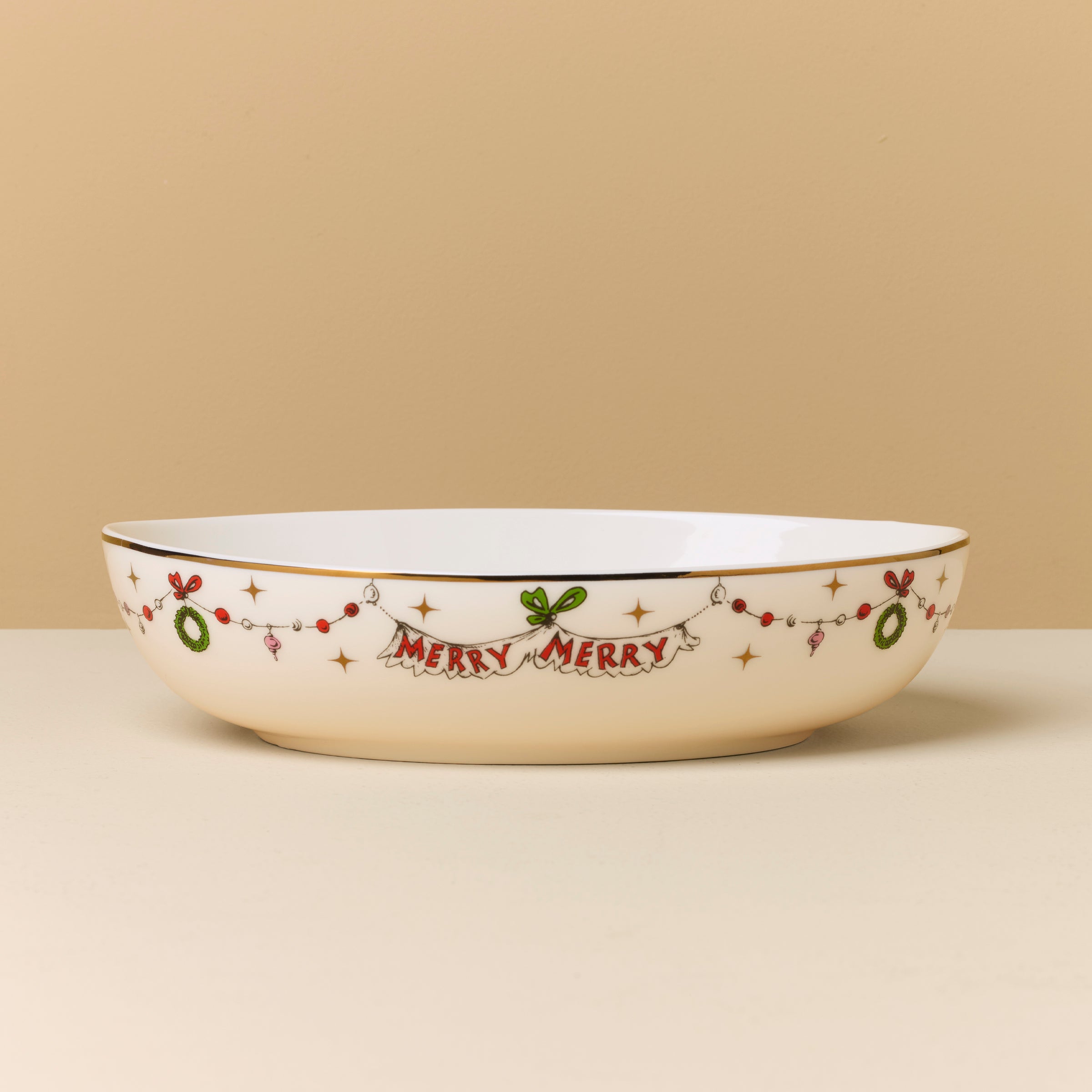 Merry Grinchmas Oval Serving Bowl - Image 2