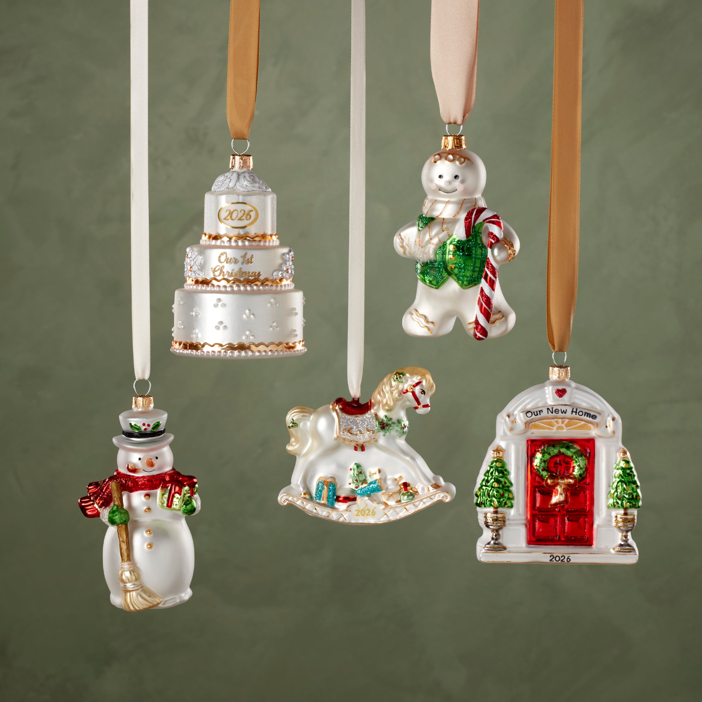 2026 Blown Glass Baby's 1st Christmas Rocking Horse Ornament - Image 5