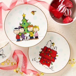 Alternative view of Peanuts Gang Accent Plates. Set of 4. Assorted