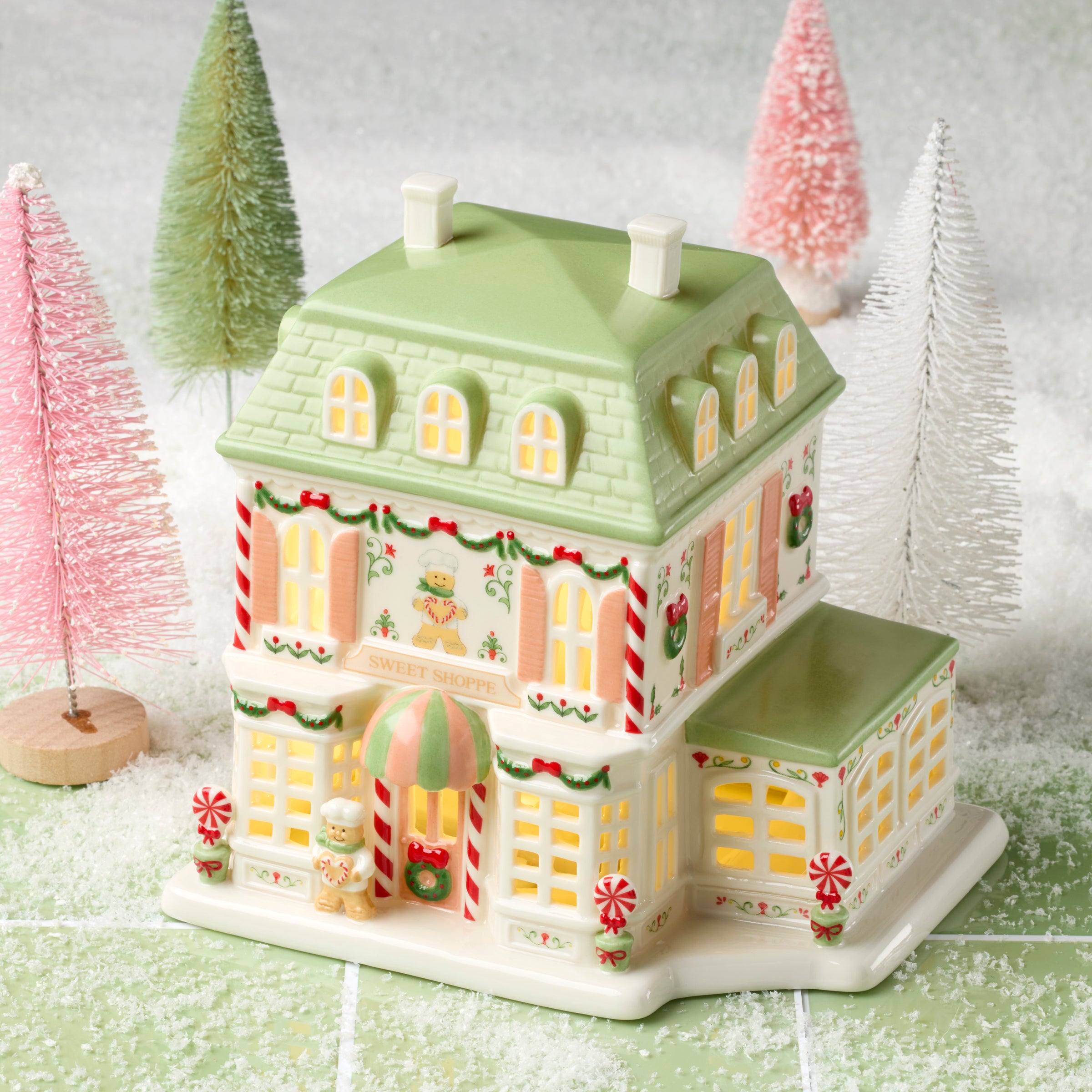 Lenox Holiday Village Sweet Shop Lit Figurine - Image 5