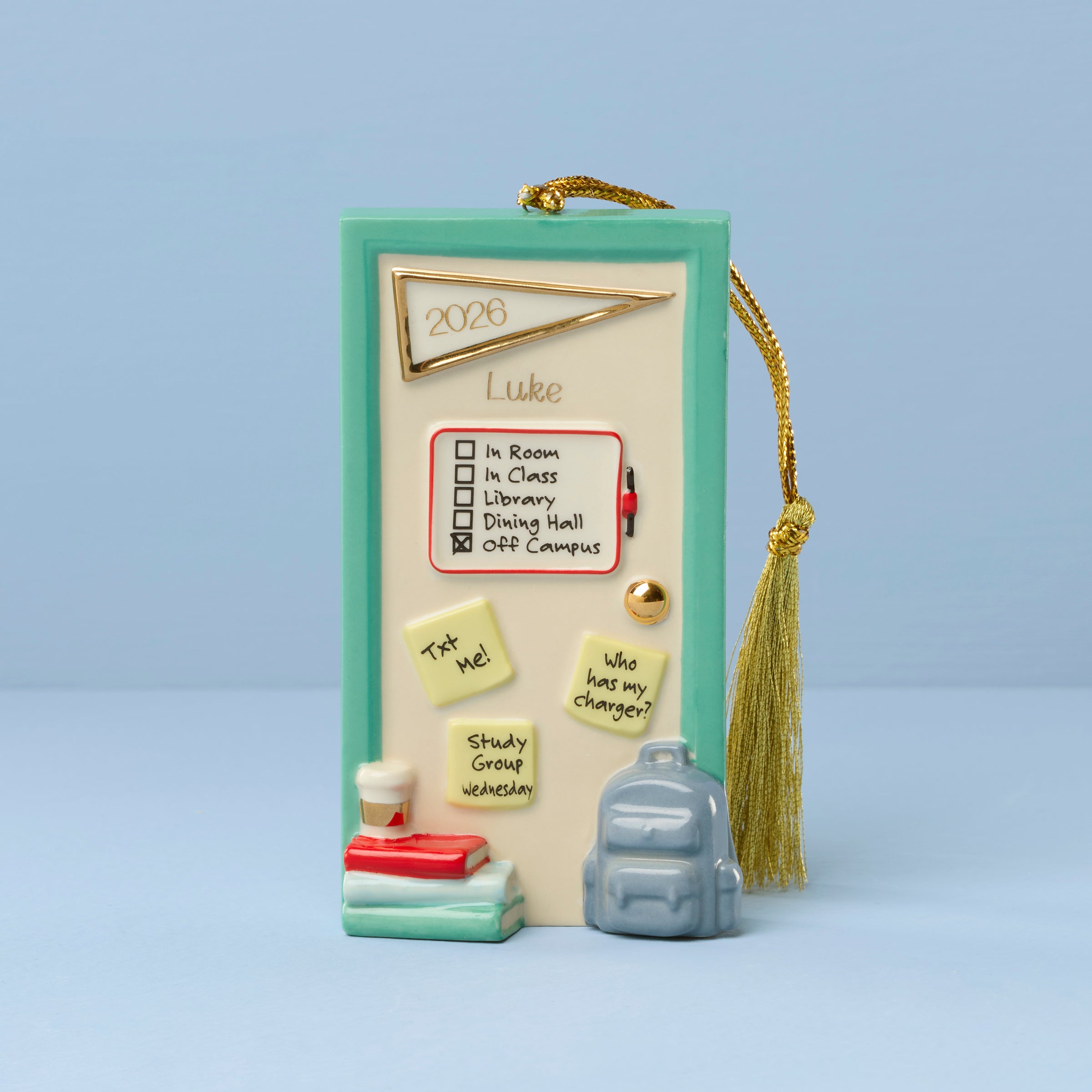 Personalized College Dorm Door Ornament