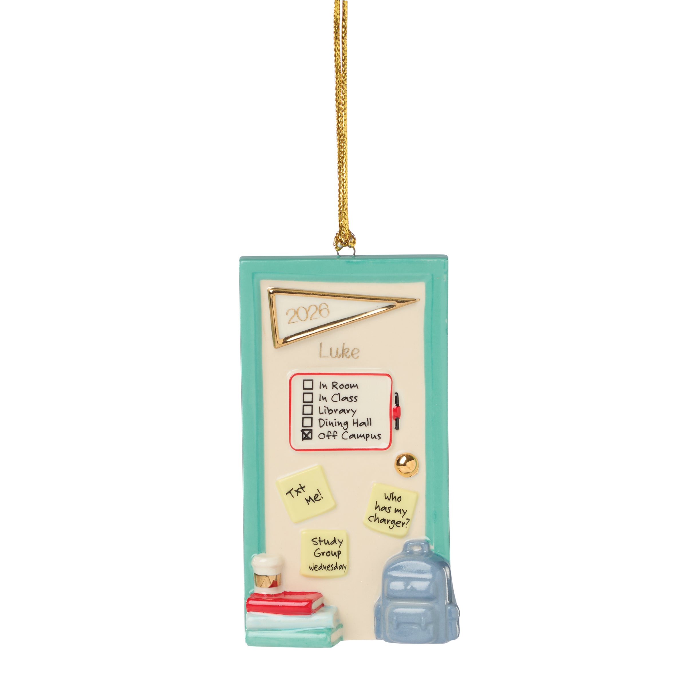 Personalized College Dorm Door Ornament - Image 3