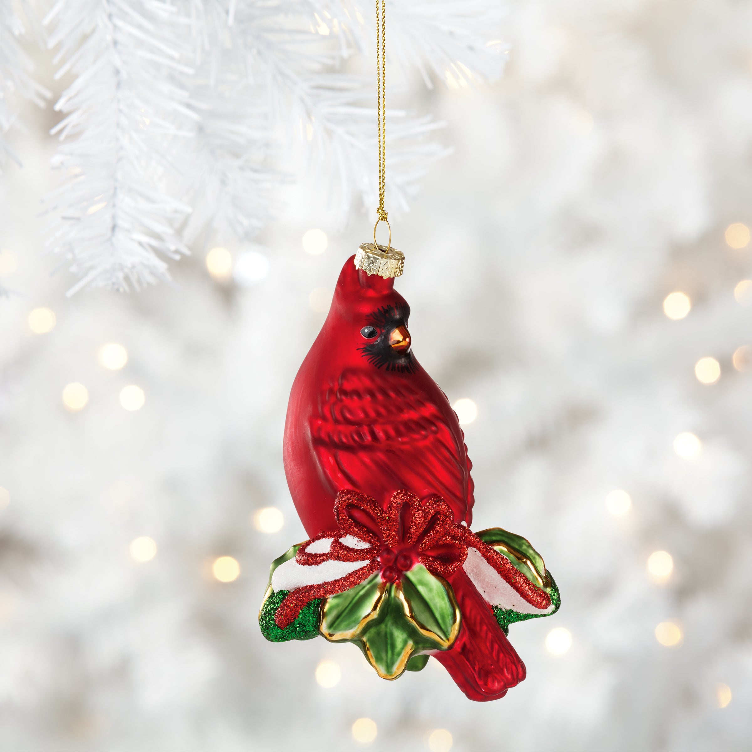 Blown Glass Cardinal Ornament - Image 4