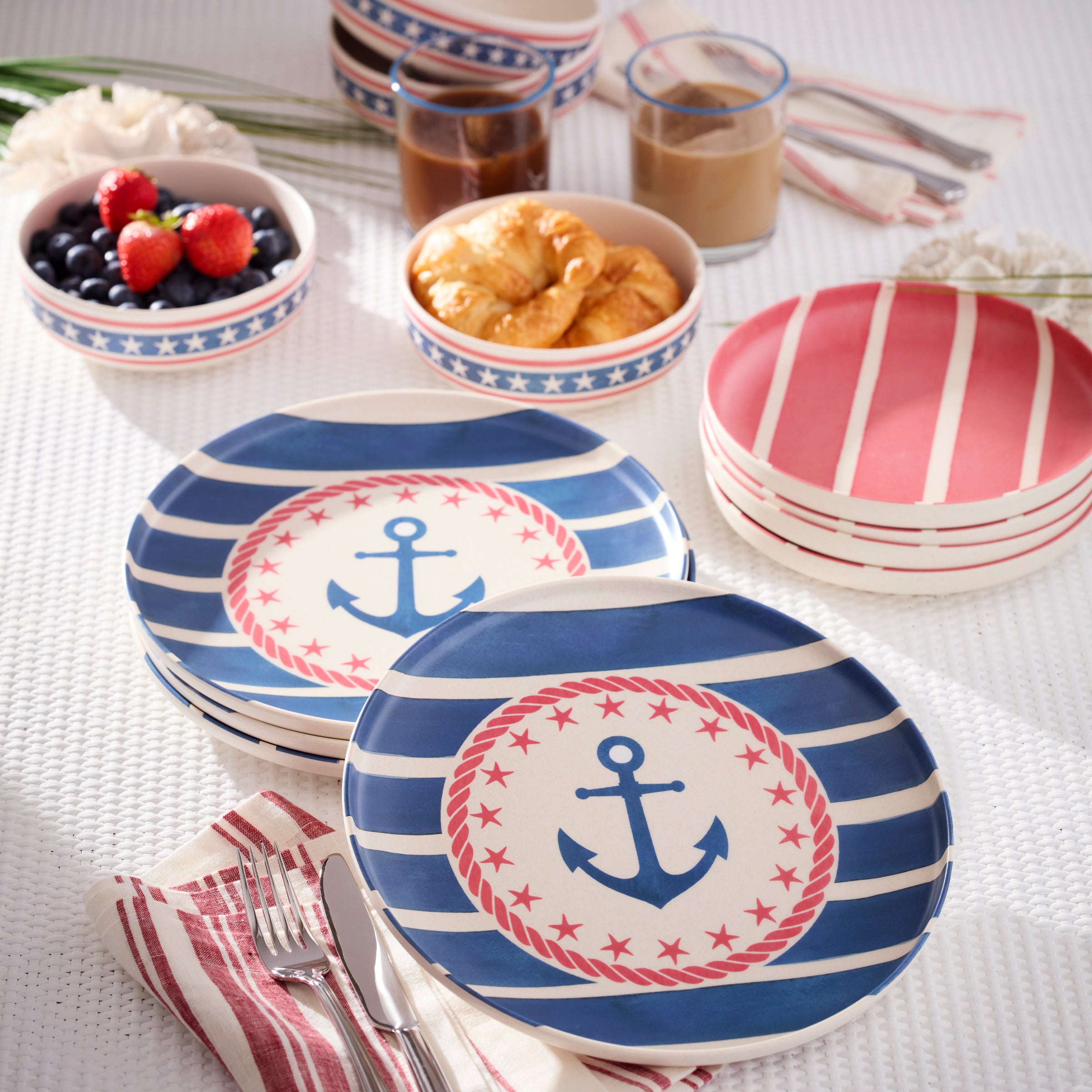 24 Seven Melamine Aweigh We Go 24-Piece Dinnerware Set - Image 12