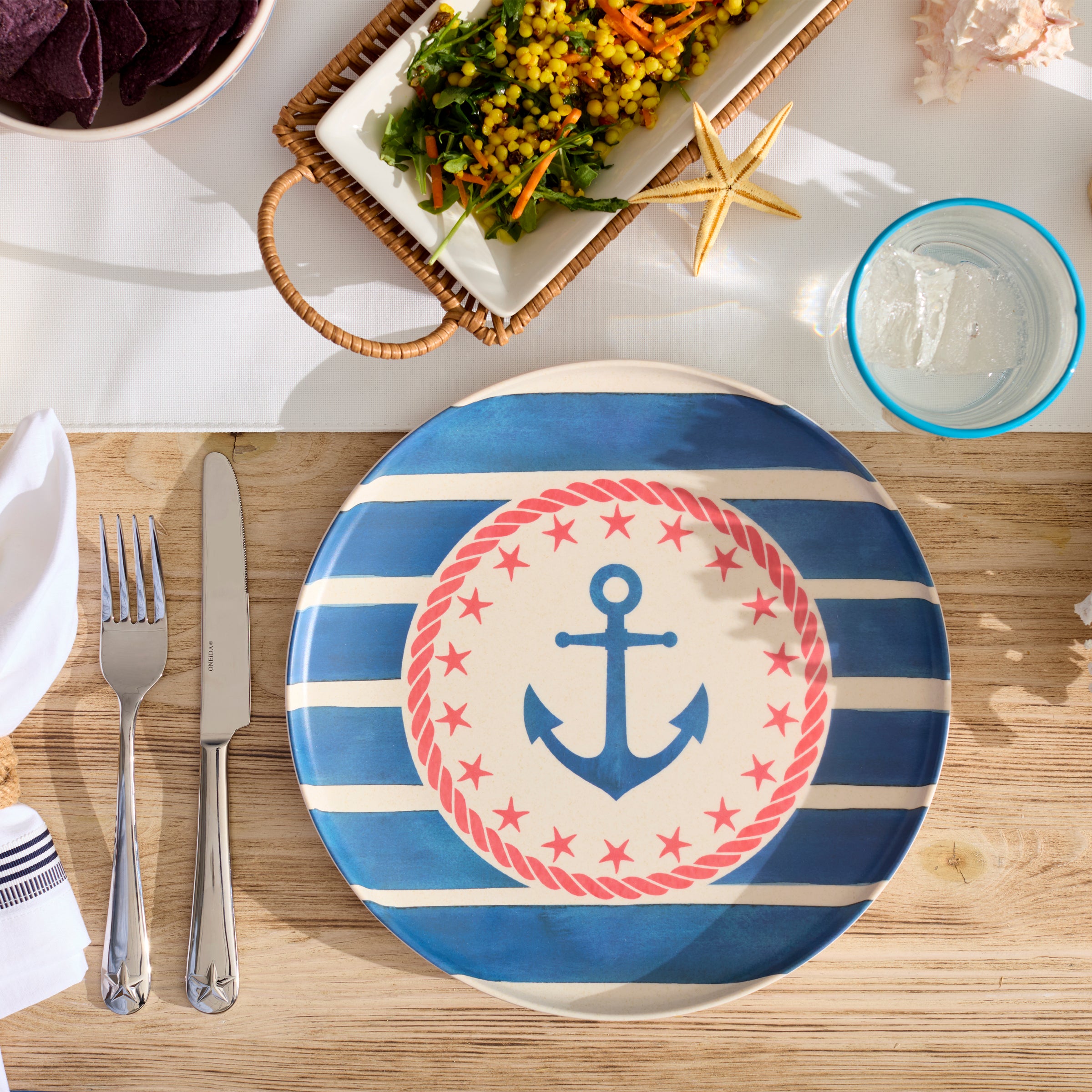 24 Seven Melamine Aweigh We Go 18-Piece Dinnerware Set - Image 4