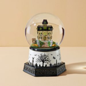 Haunted Village Lit Water Globe