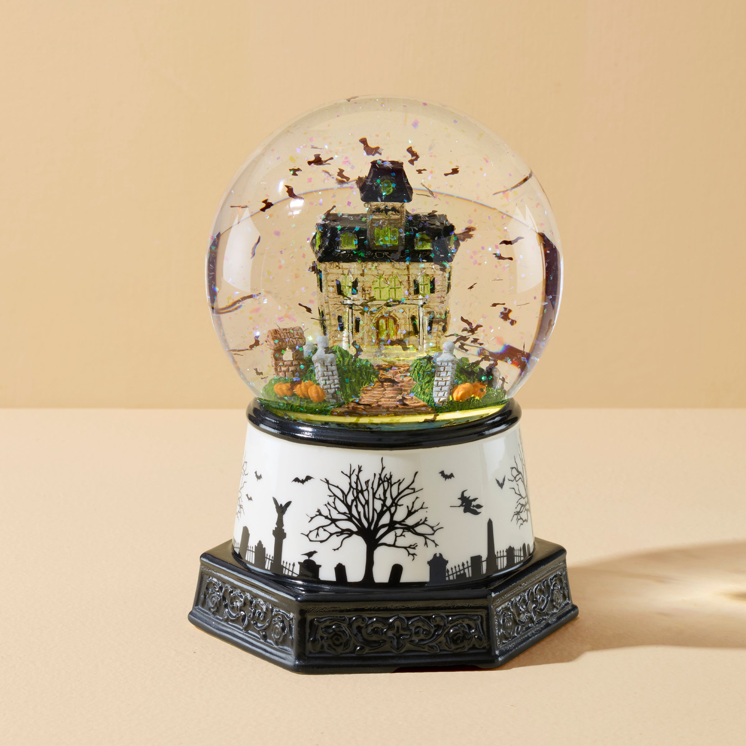 Haunted Village Lit Water Globe - Image 3