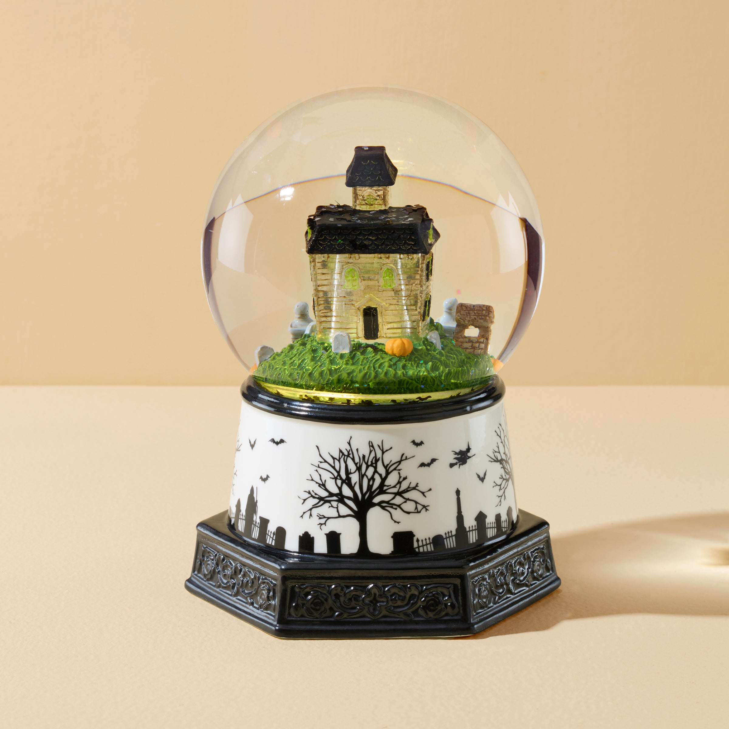 Haunted Village Lit Water Globe - Image 4