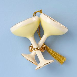 Alternative view of Personalized Champagne Glasses Ornament