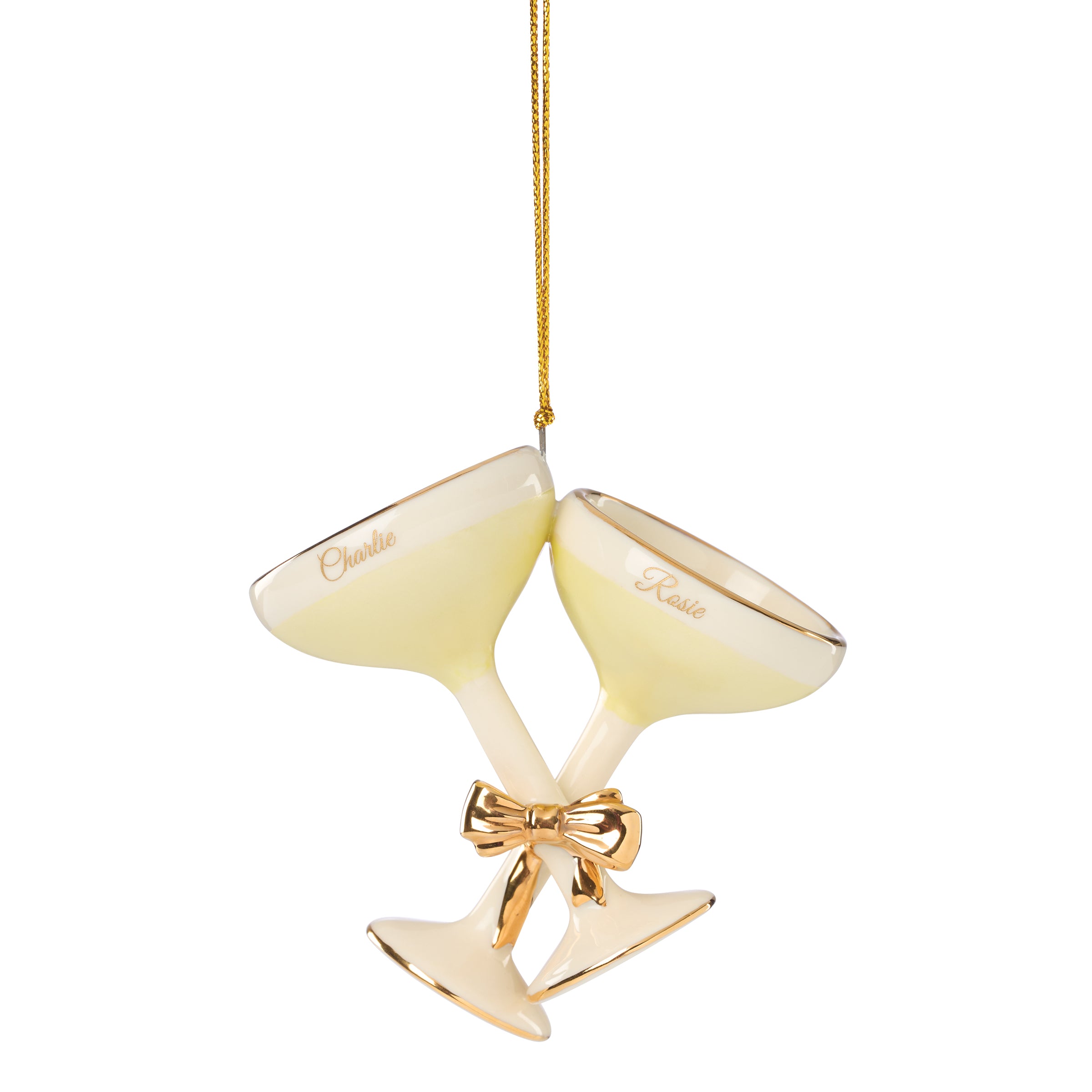 Personalized Champagne Glasses Ornament - Image 3